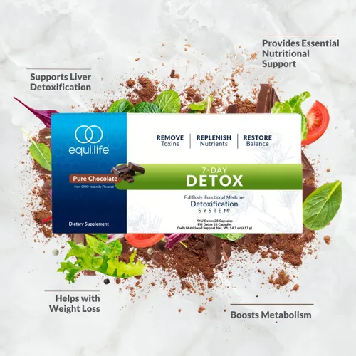 Miniatura 3 de Equilife Dr. Cabral Detox, sistema de limpieza de 7 días, proteína a base de plantas, vitaminas y minerales, apoya la desintoxicación hepática