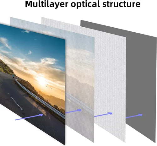 Miniatura 4 de Pantalla para proyector, HUANYINGBJB pantalla de proyector 4K 16:9 HD plegable para proyección frontal y trasera, pantalla de proyección de doble
