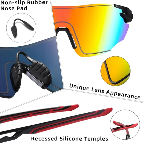Miniatura 4 de MARIDA Gafas de sol para hombres y mujeres, protección UV400, gafas de sol deportivas con patillas ajustables