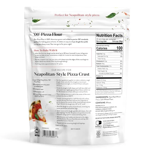 Miniatura 2 de King Arthur 00 Harina para Pizza: Trigo Americano Premium Sin OGM para Corteza Perfecta Estilo Napolitano - Finamente Molida para Auténtica Pizza