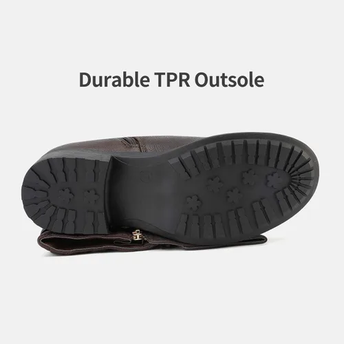 Miniatura 4 de DREAM PAIRS - Botas de montar de invierno para mujer cómodas hasta la rodilla y de pantorrilla ancha