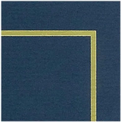 Miniatura 5 de Southworth Certificate Jacket, lámina dorada mejorada, 9.5 x 12 pulgadas, 105 libras, acabado de fieltro azul marino, 5 unidades (PF6), Azul