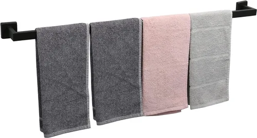Miniatura 12 de TocTen Toallero de Baño - Base Cuadrada Engrosada SUS304 Barra de Toallas de Acero Inoxidable para Baño, Accesorios de Baño Varilla de Toallas
