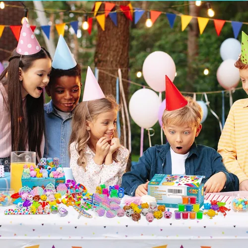 Miniatura 6 de DQstar Juguete de recuerdos de fiesta para niños de 4 a 8 a 12 años, premios de caja del tesoro para aula, bolsas de regalo, juguetes de caja
