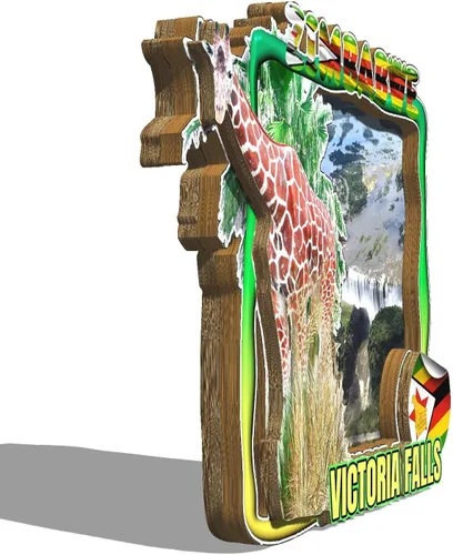 Miniatura 2 de Victoria Falls - Imán de madera para nevera, diseño de Zimbabwe, monumentos en 3D, recuerdos coleccionables, decoración hecha a mano