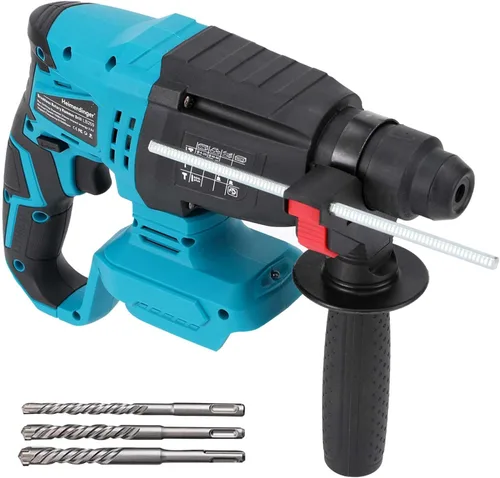 Miniatura 6 de Taladro de martillo giratorio sin escobillas para batería Makita de 18 V (solo herramienta) – Impacto de 3.2 julios, mandril SDS-Plus de 1-1/8