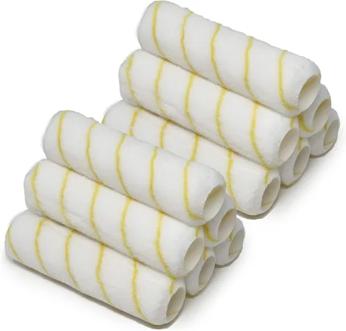 Allgala Cubiertas para rodillos de pintura, paquete de 12 cubiertas de rodillo de pintura sin cobertizos de 9 pulgadas, fundas para siesta de 1/2