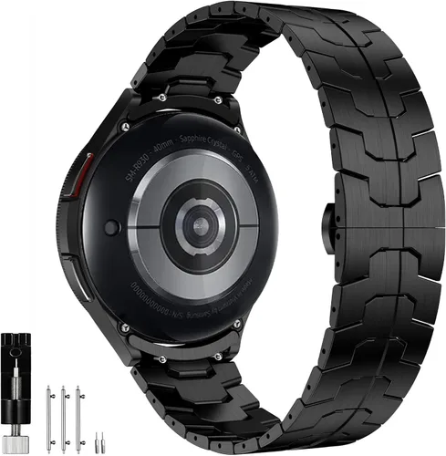 Miniatura 12 de Olytop para Galaxy Watch Ultra Correas 47mm (2024/2025), Correa de Reemplazo de Pulsera de Acero Inoxidable Metálica para Negocios, Hombres y Negro