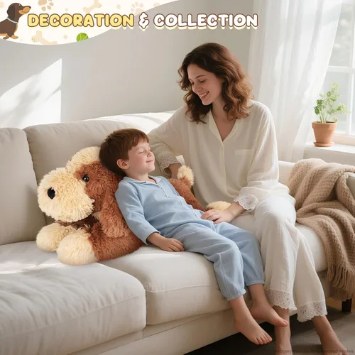 Miniatura 6 de SuzziPals Animal de peluche grande de 30 pulgadas, cachorro de peluche gigante grande y suave, juguetes de peluche gigantes para relajación