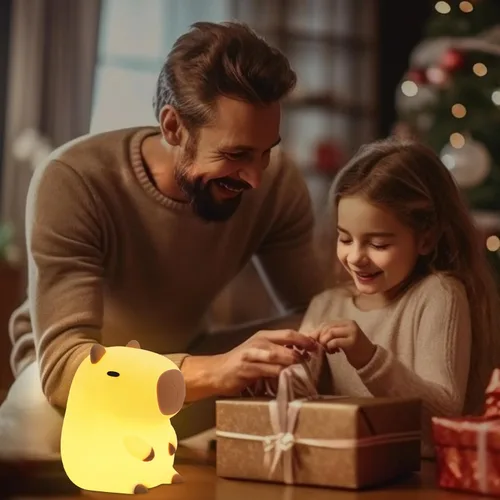 Miniatura 8 de YuanDian Lámpara Nocturna de Capybara - Adorable Lámpara de Silicona para Niños, Bebés, Adultos Lindo Regalo de Capybara, Decoración