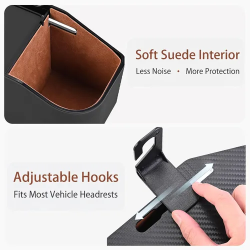 Miniatura 6 de Mu&Ti Organizador de asiento trasero para automóvil, 4+2 en 1, caja de almacenamiento multifuncional para asiento trasero de automóvil con 2