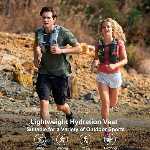 Miniatura 9 de N NEVO RHINO Chaleco para correr, chaleco de agua para correr de hidratación, 5.5 L, con bolsa de agua de 1.5 L, mochila de hidratación ligera