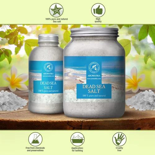 Miniatura 8 de Sal del Mar Muerto 35 oz – 100% pura y natural – Sales del Mar Muerto 2.2 lbs – Lo mejor para un buen sueño – Alivio del estrés – Belleza