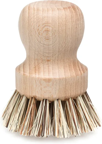 Miniatura 9 de Redecker Cepillo para ollas, fibra de unión, paquete de 2 cepillos resistentes para ollas, hierro fundido y residuos horneados, madera de haya