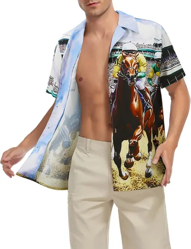 Miniatura 165 de Camisa hawaiana para hombre, con estampado floral, cómoda, con botones, casual, manga corta, ropa de playa para hombre
