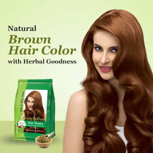 Miniatura 6 de Prem Dulhan Henna capilar de 4.41 oz/4.40 onzas para resultados vibrantes y duraderos, sombra marrón natural, sin amoníaco y sin PPD, bolsitas