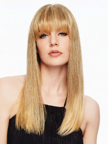 Miniatura 5 de Flecos en la parte superior de la cabeza color R6/30H chocolate cobre – 16 pulgadas de longitud Topper Hairdo Base Monofilamento 5 Clips Natural
