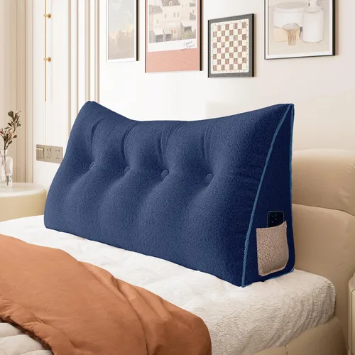 Miniatura 25 de Almohada de Cuña Engrosada de 10 libras para Cabecero Posicionador Corporal Almohada de Cuña para Cama Soporte de Respaldo Almohada Triangular