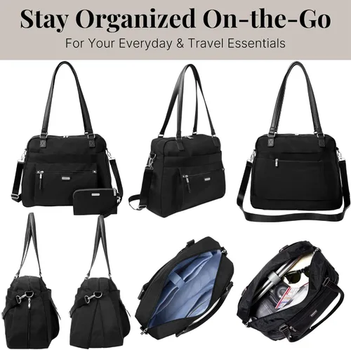 Miniatura 7 de Baggallini Overnight Expandable Laptop Tote with RFID Phone Wristlet