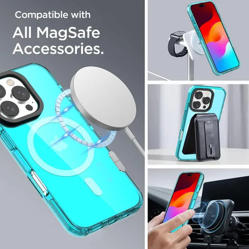 Miniatura 37 de AICase Funda protectora para iPhone 16 compatible con iPhone 16, delgada, ligera, transparente [no amarillenta] Diseño vibrante