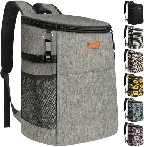 Miniatura 27 de Mochila Enfriadora de Camping para 30 Latas, Mochilas Enfriadoras Suaves Aisladas a Prueba de Fugas Bolsa Enfriadora de Viaje Impermeable Almuerzo