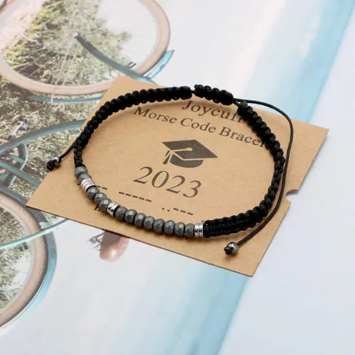 Miniatura 4 de JoycuFF Regalos inspiradores para niñas pulseras con código morse para mujer joyería única para hija mamá papá hijo regalo de amistad para mejores