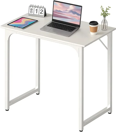 Miniatura 24 de BestOffice Escritorio para computadora, escritorio de oficina en casa, estilo moderno y simple para oficina en casa, estudio y escritura