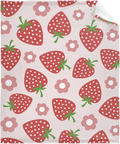 Miniatura 10 de Darani Manta de franela ligera de fruta de plátano, súper suave y acogedora, cálida y ligera, manta de franela suave de 60 x 50 pulgadas