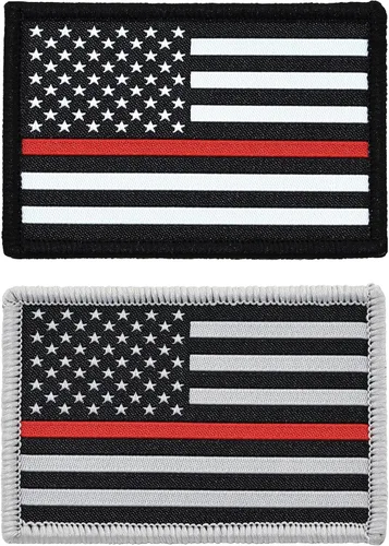 Miniatura 9 de Great 1 Thin Blue Line - Parches de bandera de Estados Unidos, aplicación de la ley y policía, apliques tácticos de gancho y bucle para sombreros