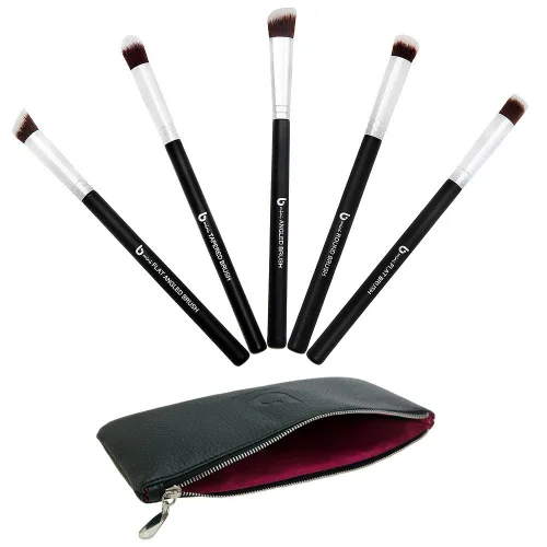 Miniatura 29 de Beauty Junkees Brocha plana para delineador de ojos – Brocha de maquillaje profesional de precisión para delineador de ojos afilados, modelado