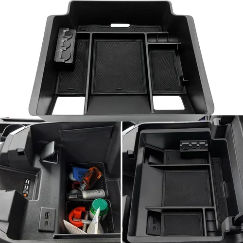 Miniatura 9 de Bandeja organizadora de consola central se adapta a accesorios para GMC Sierra/Chevy Silverado 1500 2019-2022, Silverado/Sierra 2500 HD/3500 HD