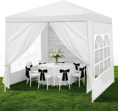 Miniatura 11 de Outvita Tienda de campaña para fiestas al aire libre, toldo para patio, carpa con paredes laterales extraíbles, tienda de campaña instantánea