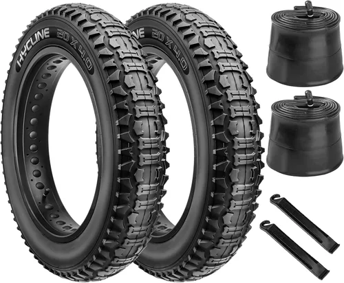 Miniatura 12 de Hycline Neumático de repuesto para bicicleta Ebike: 20x4.0/26x4.0 pulgadas, neumáticos eléctricos resistentes plegables de grasa, neumáticos