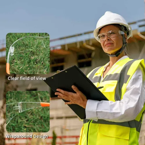 Miniatura 8 de Salfboy Anti Fog Wraparound Safety Glasses Bulk, ANSI Z87.1 Certified for Construction, Yard Work, Laboratories