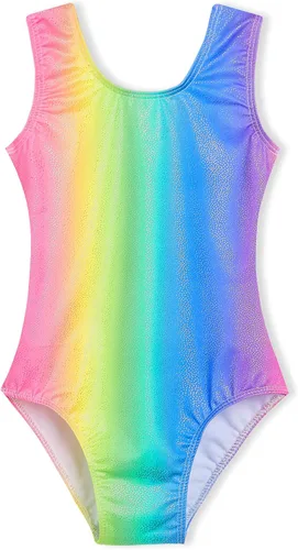 Leotardos de gimnasia para niñas, con pantalón corto de sirena, arcoíris, leopardo, unicornio, teñido anudado, rosa y negro