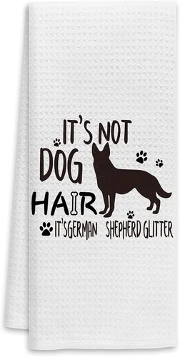 No es pelo, es purpurina de pastor alemán - Toallas de mano, de cocina y de platos - Decoración divertida de otoño para perros - Regalos para