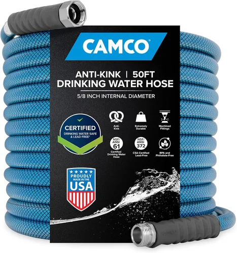 Miniatura 4 de Camco 22813 Manguera de agua potable prémium de 4 pies, sin plomo ni BPA, diseño antitorceduras, 20% más gruesa que las mangueras estándar de 5/8