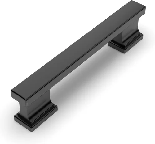 Miniatura 24 de Amerdeco - Paquete de 6 perillas en negro mate para gabinete, un solo orificio de 1.46 pulgadas, manijas para armarios, tiradores rectangulares