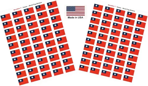 Miniatura 281 de 100 calcomanías de la bandera de Alaska; 1.5" x 1" hechas en Estados Unidos, calcomanías autoadhesivas de la bandera del estado para álbumes
