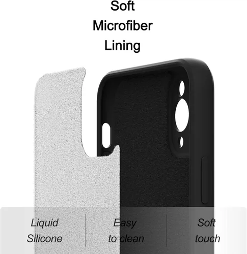 Miniatura 5 de Funda para Samsung Galaxy S22 Ultra, funda delgada de silicona líquida, a prueba de golpes, funda delgada para Samsung Galaxy S22 Ultra, funda Negro