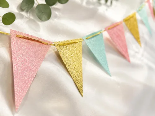 Miniatura 3 de Cartel para fiesta de revelación de género de 10 pies con purpurina, suministros de aniversario, guirnalda, banderines para baby shower, fiesta