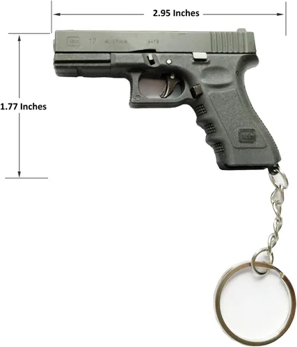 Miniatura 6 de Mini llavero de pistola, llavero con forma de pistola, llavero táctico pequeño con forma de pistola, regalo con colgante en forma de armas, llaveros