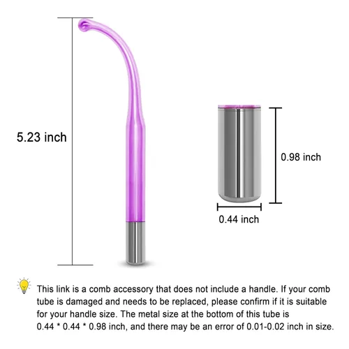 Miniatura 9 de Dispositivo de alta frecuencia portátil de alta frecuencia Varita Electrodo Beauty Parts ETJX006BC (punto púrpura)
