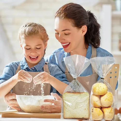 Miniatura 6 de QOIUSO 100 bolsas de celofán: bolsas de celofán transparentes de 5 x 11 pulgadas para dulces, aperitivos, galletas, postres, panadería, envoltura