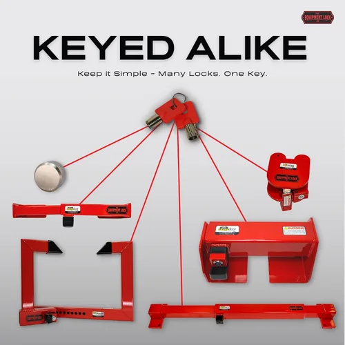 Miniatura 2 de Equipment Lock Co. Cerradura de puerta enrollable resistente con llave similar, modelo # HDRDL-KA