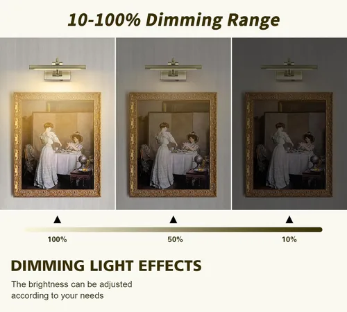 Miniatura 3 de DESOOP - Luces inalámbricas recargables para cuadros, iluminación de galería, luz de marco de fotos con batería, control remoto y temporizador, luz