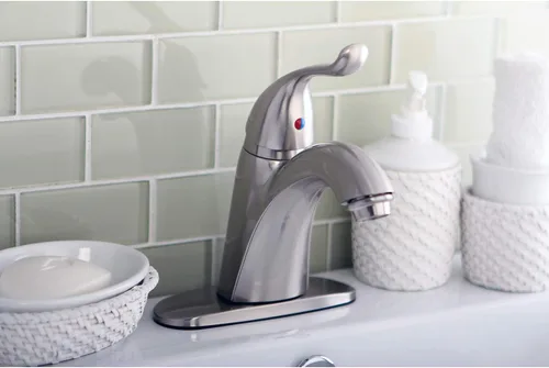 Miniatura 4 de Kingston Brass KB6408YL - Grifo de baño de una sola manija de 4 pulgadas, níquel cepillado