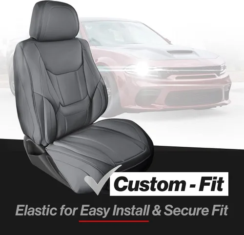 Miniatura 2 de Coverland Fundas de Asiento de Automóvil Personalizadas Asientos Delanteros para [Asientos de Cubo Chevy Camaro 2016-2024 Estilo Convertible]