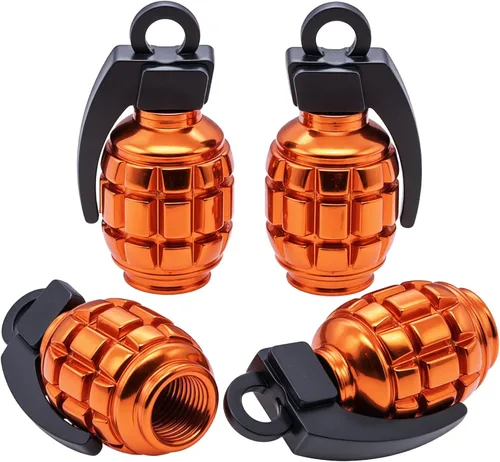 Miniatura 35 de 6 tapas de válvula de neumático, cubiertas universales de válvula de neumático de aleación de aluminio para automóviles, camiones, SUV, Rojo