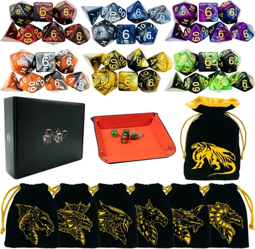 Miniatura 10 de 25 juegos de dados DND dados poliédricos dados de mazmorras y dragones dados para rodar para juegos de rol MTG juegos de mesa dados al por mayor